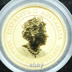 2021 Perth Australia Year of the Ox 1/20 oz. 9999 Fine Gold Coin with Capsule