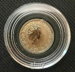 2021 Royal Mint 1/10th oz Gold Britannia £10 Coin GEM BU. 9999 Fine Gold