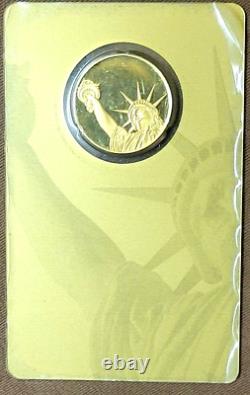 2021 Solomon Islands 1/4 Troy Ounce. 9999 Fine Gold Statue Of Liberty Gold Coin