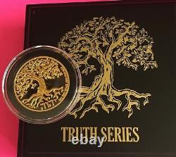 2021 Tree Of Life Christian 1 Oz. 999 Fine Solid Silver Platinum Gold Coin Coa