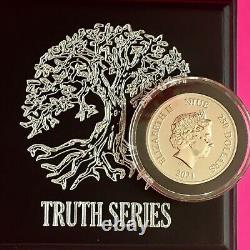 2021 Tree Of Life Christian 1 Oz. 999 Fine Solid Silver Platinum Gold Coin Coa