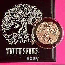 2021 Tree Of Life Christian 1 Oz. 999 Fine Solid Silver Platinum Gold Coin Coa