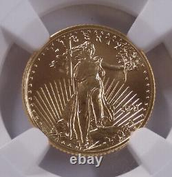 2021 Type 2 $5 American Eagle 1/10 troy oz fine gold NGC MS 69