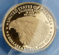 2021 W PCGS PR 69 D-Cam Gold American Eagle Type 2 $5 Coin, 1/10oz Fine Gold