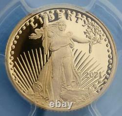 2021 W PCGS PR 69 D-Cam Gold American Eagle Type 2 $5 Coin, 1/10oz Fine Gold