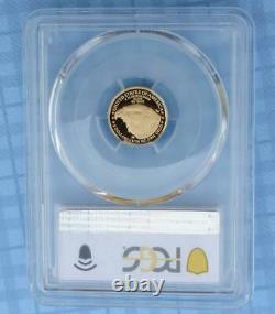 2021 W PCGS PR 69 D-Cam Gold American Eagle Type 2 $5 Coin, 1/10oz Fine Gold