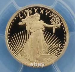 2021 W PCGS PR 69 D-Cam Gold American Eagle Type 2 $5 Coin, 1/10oz Fine Gold