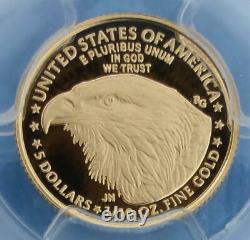 2021 W PCGS PR 69 D-Cam Gold American Eagle Type 2 $5 Coin, 1/10oz Fine Gold