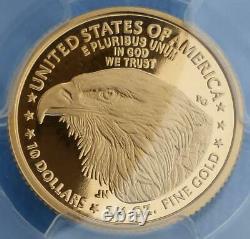 2021 W PCGS PR 69 D-Cam Type 2 Gold American Eagle $10 Coin, 1/4oz Fine Gold