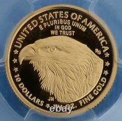 2021 W PCGS PR 69 D-Cam Type 2 Gold American Eagle $10 Coin, 1/4oz Fine Gold