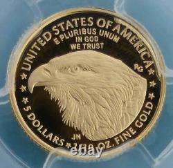 2021 W PCGS PR 69 D-Cam Type 2 Gold American Eagle $5 Coin, 1/10oz Fine Gold