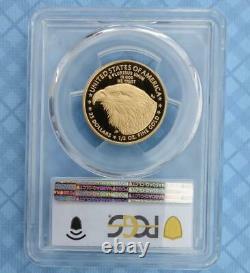 2021 W PCGS PR70 D-Cam Gold American Eagle, TYPE 2 $25 Coin, 1/2 oz Fine Gold