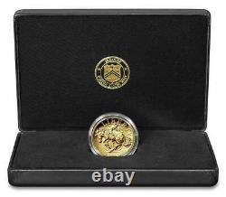 2021-W Proof 1 ounce 99.99 % Fine Gold American Liberty High Relief Box & COA