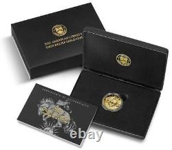 2021-W Proof 1 ounce 99.99 % Fine Gold American Liberty High Relief Box & COA