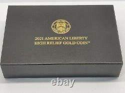 2021-w American Liberty High Relief Gold Coin 1 Oz 99.99% Fine Gold