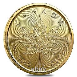 2022 1/10 oz Canadian Gold Maple Leaf $5 Coin. 9999 Fine BU (Sealed)