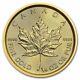 2022 1/4 Oz Canadian. 9999 Fine Gold $10 Maple Leaf Coin Bu- Mint Sealed