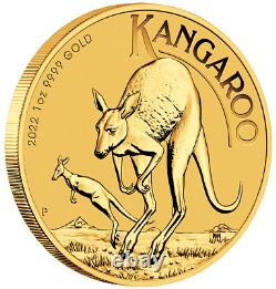 2022 1 oz Australian Kangaroo Gold Coin BU 0.9999 Fine Gold