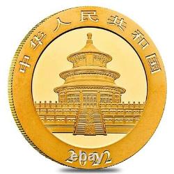 2022 15 gram Chinese Gold Panda 40th Ann Privy 200 Yuan. 999 Fine BU (Sealed)