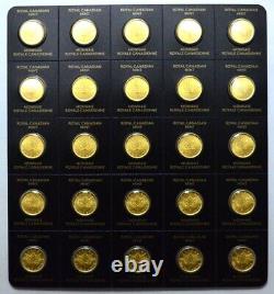 2022 25 x 1g Canadian Gold Maples 50 cents Coin 9999 Fine Maplegram25 In Assay