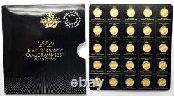 2022 25 x 1g Canadian Gold Maples 50 cents Coin 9999 Fine Maplegram25 In Assay