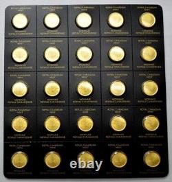 2022 25 x 1g Canadian Gold Maples 50 cents Coin 9999 Fine Maplegram25 In Assay