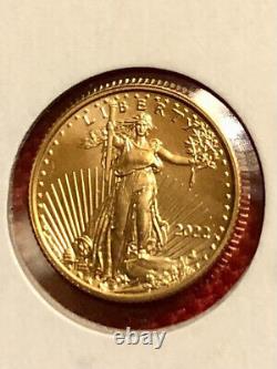 2022 American Eagle 1/10 oz Fine Gold 5 Dollar BU Coin