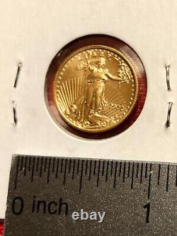 2022 American Eagle 1/10 oz Fine Gold 5 Dollar BU Coin