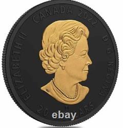 2022 Canada 1 oz Silver The Sea Otter Black and Gold Coin Series. 9999 Fine