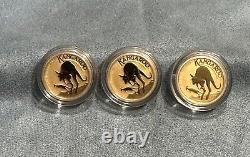 2022 Gold 1/10 oz Australian Gold Kangaroo $15 Coin. 9999 Fine Free Shipping