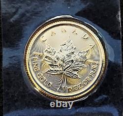 2022 Gold Canadian Maple Leaf 1/10 oz Fine Gold. 9999 Gem Bu