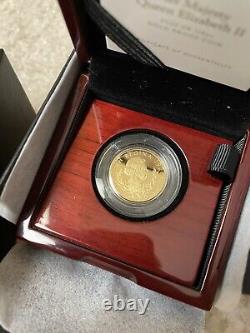 2022 Great Britain 1/4 oz Queen Elizabeth II Proof Gold Coin. 9999 Fine