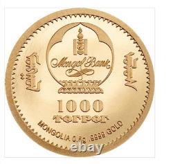 2022 Mongolia. 5g Gold Torper. Only 5000pcs Worldwide! Limited Mintage. 9999fine 2022 Mongolia. 5g Gold Torper. Only 5000pcs Worldwide! Limited Mintage. 9999fine