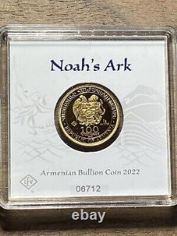 2022 Noah's Ark Armenian Bullion Coin 1gram Fine Gold