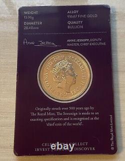 2022 United Kingdom Double Sovereign (Elizabeth II) 916.7 Gold Coin In Blister