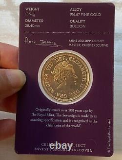 2022 United Kingdom Double Sovereign (Elizabeth II) 916.7 Gold Coin In Blister