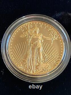 2022-W $50 American Gold Eagle 1 oz Fine Gold Burnished Coin OGP & COA 22EH