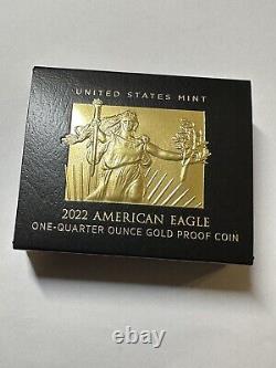 2022-W American Eagle $10 1/4th oz Fine GOLD Proof Coin 22ED