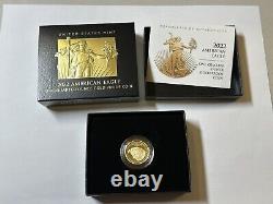 2022-W American Eagle $10 1/4th oz Fine GOLD Proof Coin 22ED