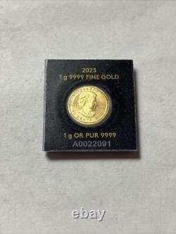 2023 1 Gram Royal Canadian Mint. 9999 Gold Maple Leaf