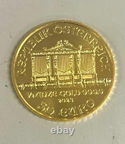 2023 Gold 1/2 oz Austria Philharmonic Gold 1/2 oz. 9999 fine Gold Coin