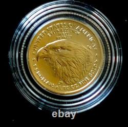 2024 1/10 Oz $5 American Gold Eagle AGE. 999 Fine Gold 0.10 oz. BU
