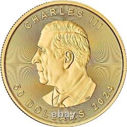 2024 1 oz Canadian Gold Maple Leaf $50 Coin 9999 Fine Gold BU In Stock