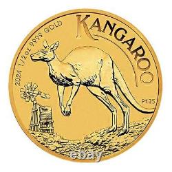 2024 $50 Australia Gold Kangaroo 1/2 oz. 9999 Fine BU