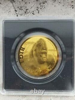 2024 Chad. 999 Fine Gold Coin Gorilla Monkey Africa Big Five Wildlife WWF RARE