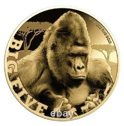 2024 Chad. 999 Fine Gold Coin Gorilla Monkey Africa Big Five Wildlife WWF RARE 2024 Chad. 999 Fine Gold Coin Gorilla Monkey Africa Big Five Wildlife WWF RARE
