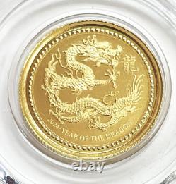 2024 Gold Samoa 1/10 Oz. 9999 Fine Lunar Year Of The Dragon Coin In Capsule