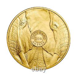 2024 South African Big Five 1 oz Gold Elephant. 9999 Fine BU