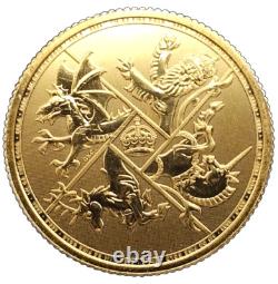 2024 UK 1/4 oz Gold Four Nations Coin. 9999 Fine Gold The Royal Mint