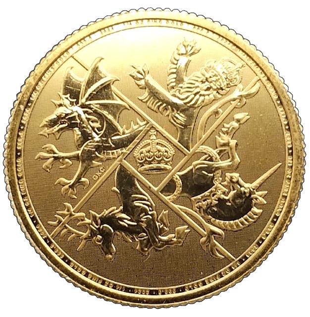 2024 Uk 1/4 Oz Gold Four Nations Coin. 9999 Fine Gold The Royal Mint